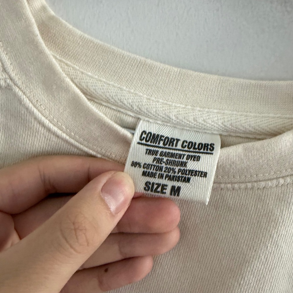 Comfort Colors Arkansas Razorbacks Graphic Sweatshirt Mens Medium Cream - Picture 4 of 7